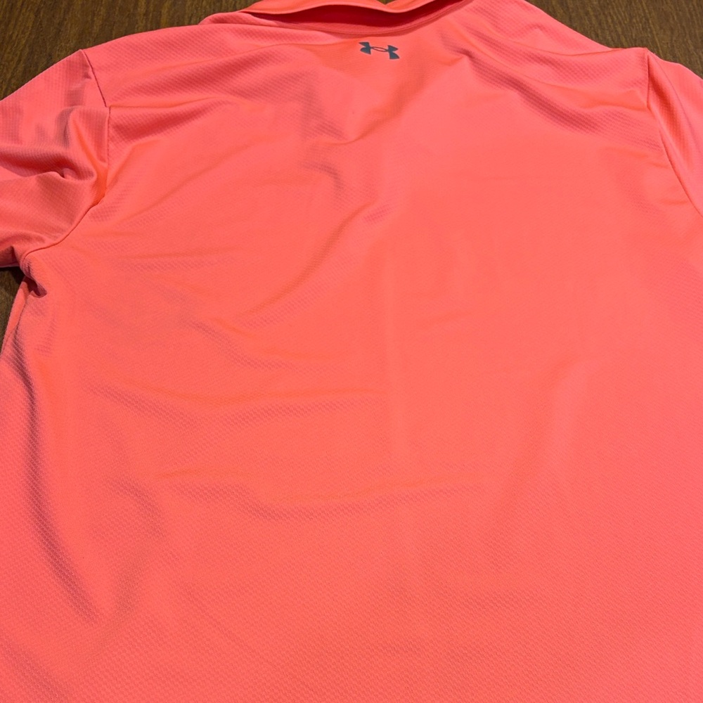 Under Armour Men's Bright Pink Golf Polo Shirt - Picture 4 of 5